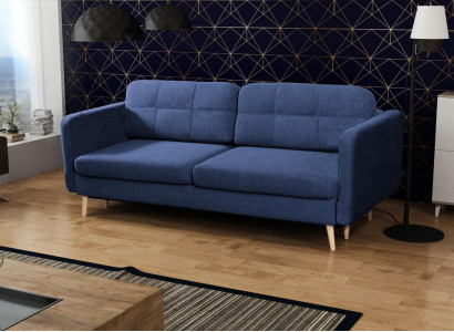 Luxury sofa bed designer sofa 3-seater furniture upholstery fabric blue sofa corner